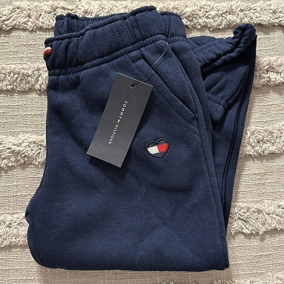 Tommy Hilfiger Little Girl's Cotton Blend Navy Blue Joggers Size 5 - Picture 4 of 4